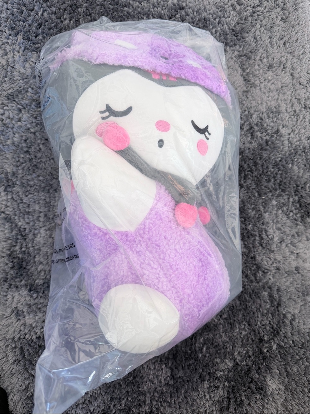 Plush Heart Character Stuffed Animal - Lavender & White